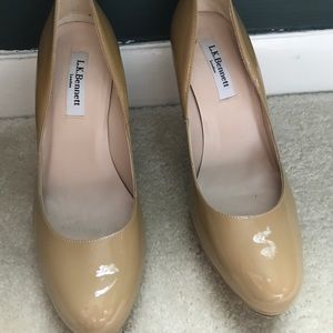 L.K. Bennett Nude Platform Pumps